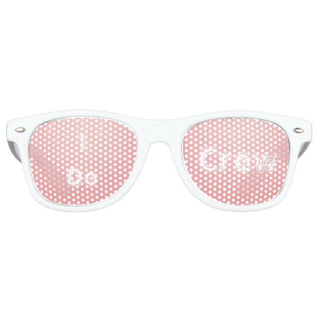 Coral Pink Bride I Do Crew Party Shades Sonnenbril Partybrille (Vorderseite)