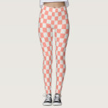 Coral Pink Checkerboard Leggings - Bold & Playy<br><div class="desc">Drehen Sie sich mit diesen korallenrosa Schachbrett-Leggings! Das lebendige,  rosa und cremefarbene Muster verleiht Ihrem Kleiderschrank ein spielerisches Retro-Ambiente - ideal,  um Ihrem Tag einen farbenfrohen Pop zu verleihen. Egal ob Sie sich entspannen,  spielen oder ausgehen,  diese Leggings sind ebenso gemütlich wie auffällig!</div>