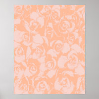 Coral Pink Floral Illustration Botanisch