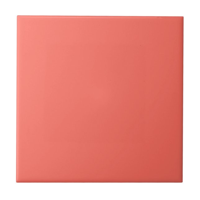 Coral Pink Minimalistisch Frühjahr & Sommer Dekora Fliese (Vorderseite)