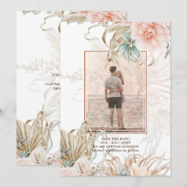 Coral Pink Pampas Grass FOTO Hochzeit Save The Date