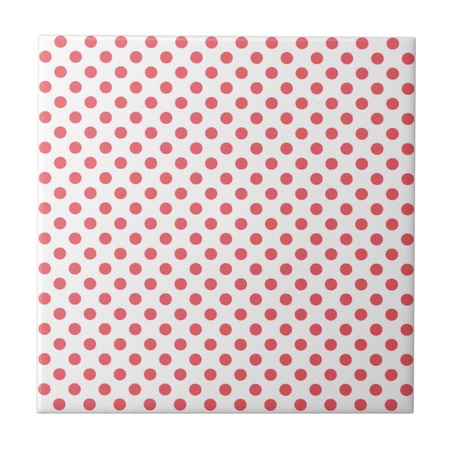 Coral Pink Polka Dots von Shirley Taylor Fliese (Vorderseite)