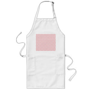 Coral Pink Polka Dots von Shirley Taylor Lange Schürze