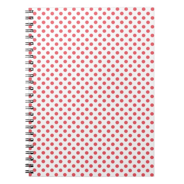 Coral Pink Polka Dots von Shirley Taylor Notizblock (Vorderseite)