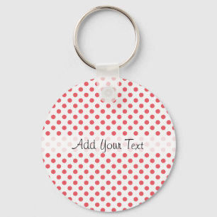 Coral Pink Polka Dots von Shirley Taylor Schlüsselanhänger