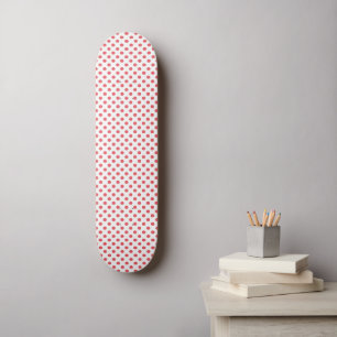 Coral Pink Polka Dots von Shirley Taylor Skateboard