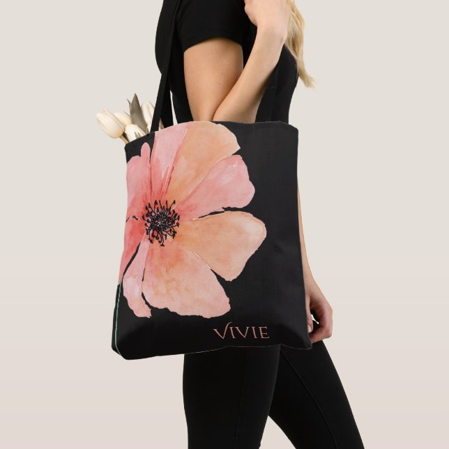 Coral Pink Poppy Custom Tote Bag (Von Nahem)