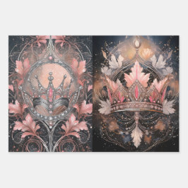 Coral Pink Princess, Royal Fantasy Geschenkpapier Set
