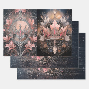 Coral Pink Princess, Royal Fantasy Geschenkpapier Set