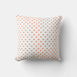 Coral Polka Dot Pattern Kissen