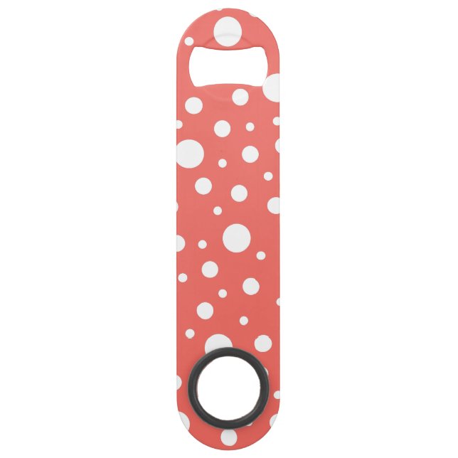 Coral Polka Dot Speed Flaschenöffner (Vorderseite)