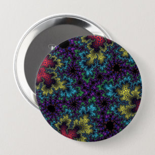 Coral Rainbow Speckle Button