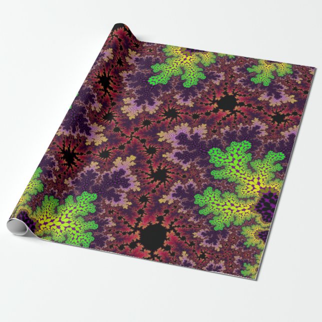 Coral Rainbow Speckle Geschenkpapier (Ungerollt)