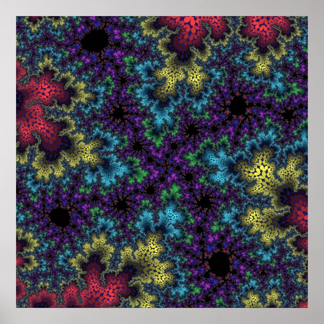 Coral Rainbow Speckle Poster (Vorne)