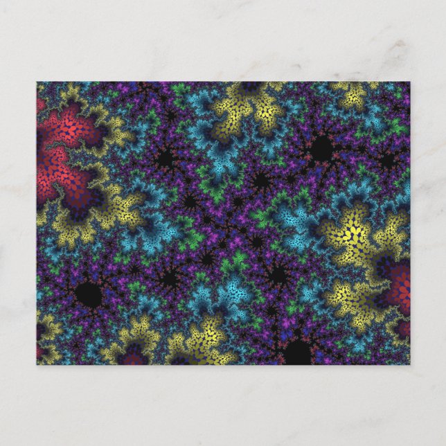 Coral Rainbow Speckle Postkarte (Vorderseite)