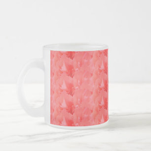 Coral Red Carnation - Modernes Blumendesign Mattglastasse
