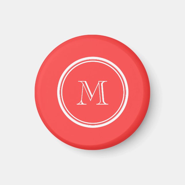 Coral Red High End gefärbt Magnet (Vorne)