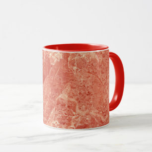 Coral Red Marble Texture Tasse