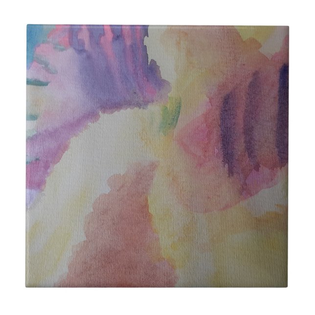 Coral Reef Abstrakt Art Keramik Tile Fliese (Vorderseite)