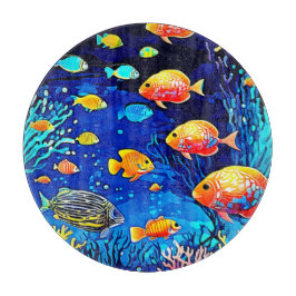 Coral Reef Fish Art Schneidebrett