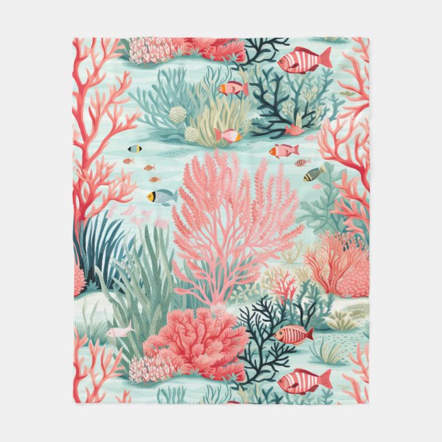 Coral Reef Fleece Blanket (Vorderseite)