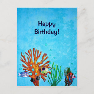 Coral Reef - Herzlichen Glückwunsch zum Geburtstag Postkarte