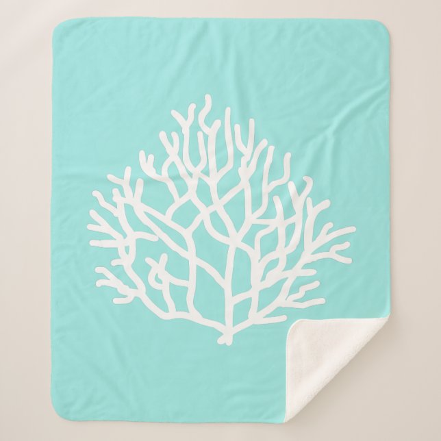 Coral Reef - individuelle Strandfarben Sherpadecke (Vorderseite)