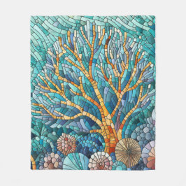 Coral Reef Mosaik Art Fleecedecke