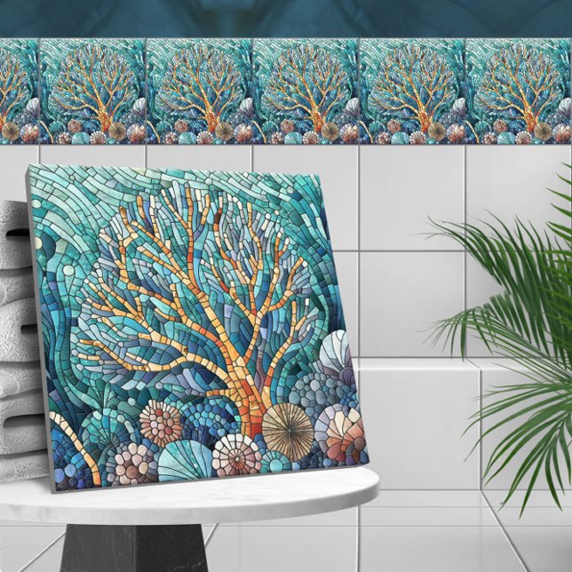 Coral Reef Mosaik Art Fliese (Von Creator hochgeladen)