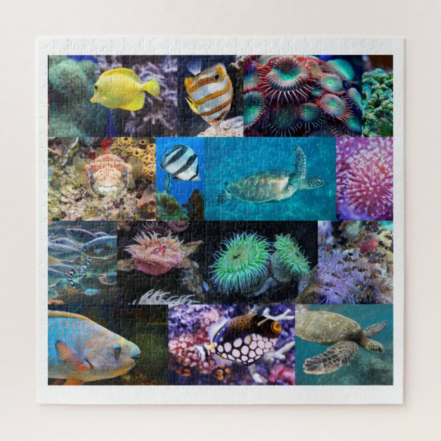 Coral Reef Ocean Fish Animals, Alter 10, 676 Stück Puzzle (Vertikal)