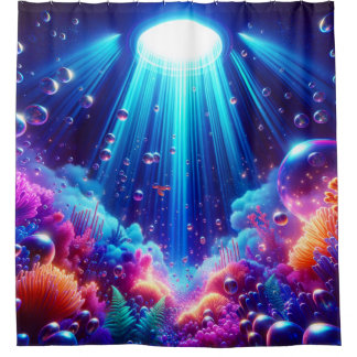 Coral Reef Sanctuary - Unterwasser Elegance Duschvorhang