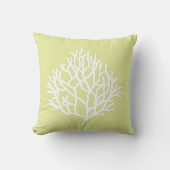 Coral Reef Strandfarben Throw Kissen (Vorderseite)