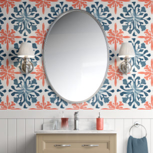 Coral Reef Symphony - Aquamarin und Koral - Coasta Tapete