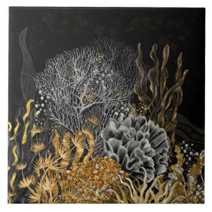 Coral Reef - Symphony - Gold and Pearl Fliese