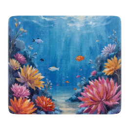 Coral Reef Under the Sea Ocean Painting Schneidebrett