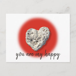 Coral Rock Heart Sie sind mein glückliches Skript  Postkarte