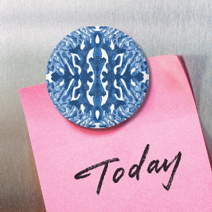 Coral Rococo in Blau Indigo Option 2 Magnet