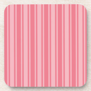 Coral rosa Candy Streifen Getränkeuntersetzer