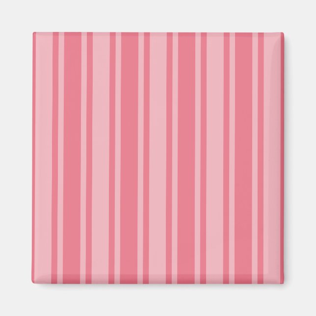 Coral rosa Candy Streifen Magnet (Vorne)