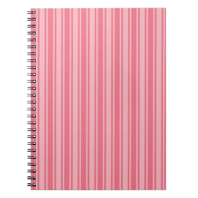 Coral rosa Candy Streifen Notizblock (Vorderseite)