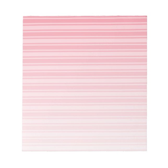 Coral rosa Candy Streifen Notizblock (Vorderseite)