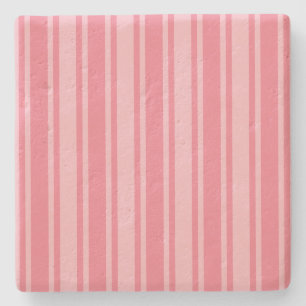 Coral rosa Candy Streifen Steinuntersetzer