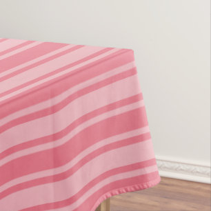 Coral rosa Candy Streifen Tischdecke