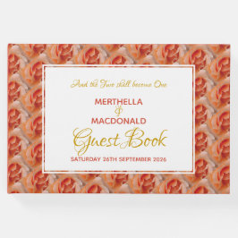 CORAL ROSE Christlich Scripture Patriotic Wedding Gästebuch