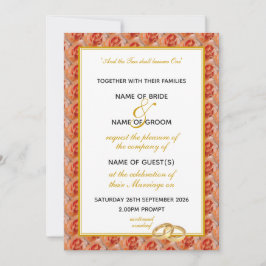 CORAL ROSE Elegante Blumengeflechte Christlich Einladung