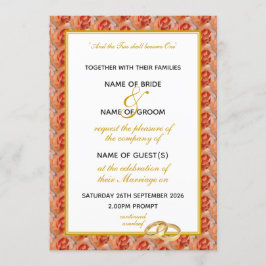 CORAL ROSE Elegante Blumengeflechte Christlich Einladung