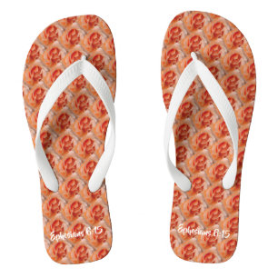 CORAL ROSE Elegante Blumengeflechte Christlich Flip Flops