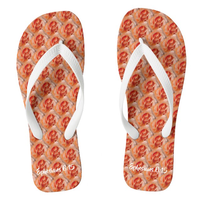 CORAL ROSE Elegante Blumengeflechte Christlich Flip Flops (Fußbett)