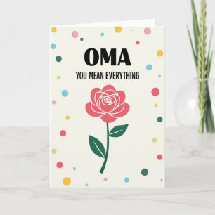 Coral Rose Oma Liebes Tag Karte