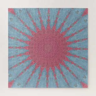 Coral Rose Starburst Puzzle